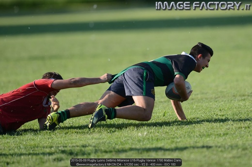 2015-05-09 Rugby Lyons Settimo Milanese U16-Rugby Varese 1780 Matteo Dario